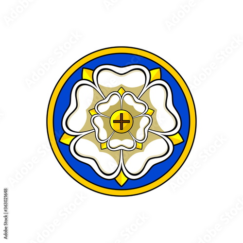 Rose Luther. Illustration of theology and confession of faith in the atoning sacrifice of the Lord and Savior Jesus Christ.