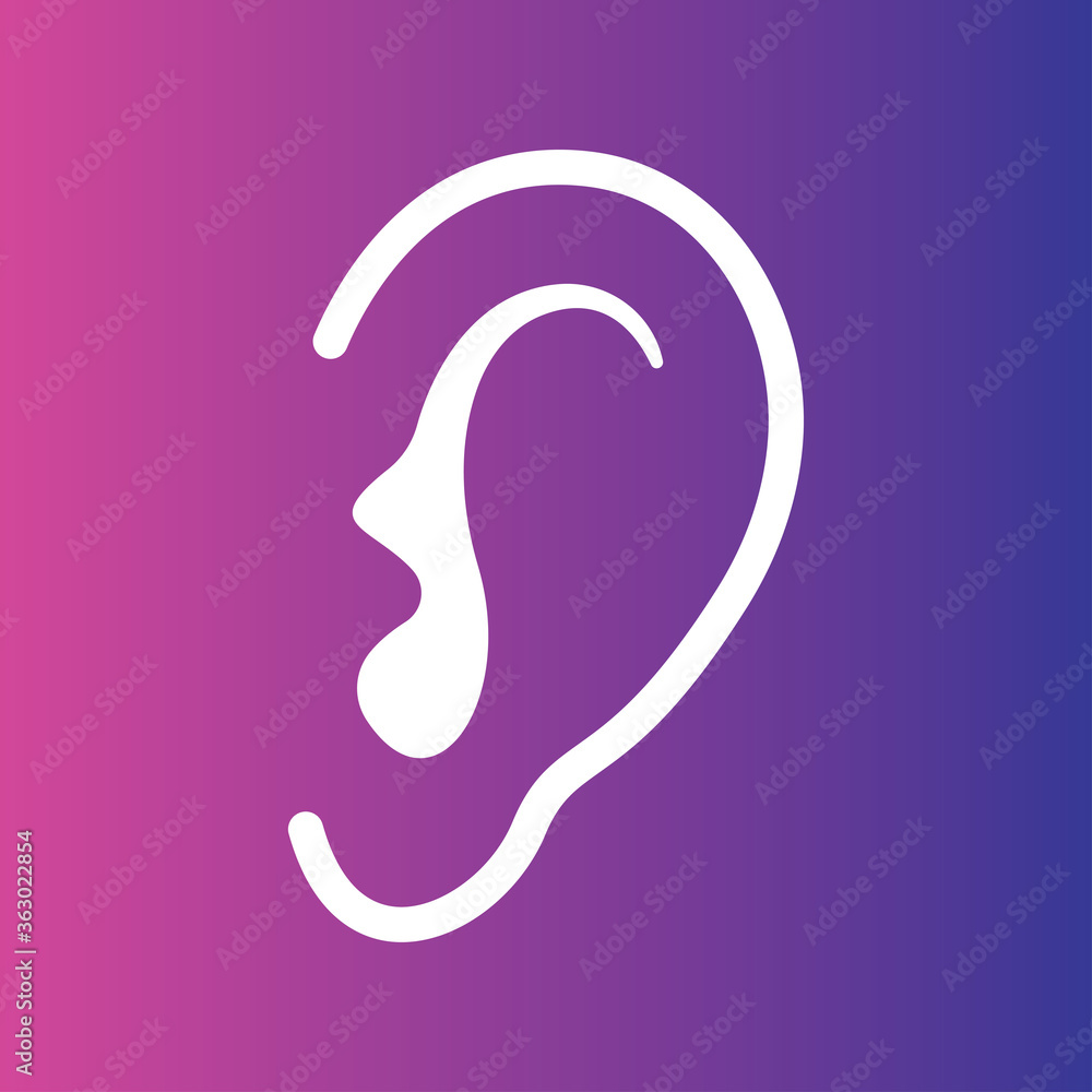 Ear icon illustration isolated vector sign symbol Ear icon illustration isolated vector sign symbol
