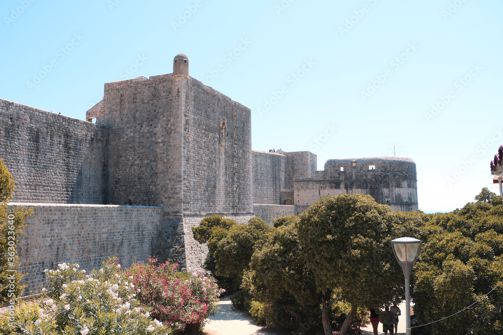 DUBROVNIK CROATIA 20 07 2019 the old city wall DUBROVNIK CROATIA. DUBROVNIK CROATIA 20 07 2019 the old city wall DUBROVNIK CROATIA.
