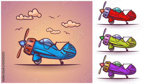 Abstract plane, stylization, vector