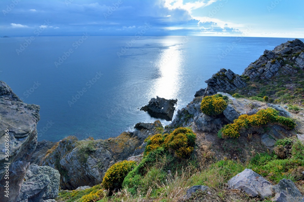 Beautiful seascape at Erquy in Brittany. France