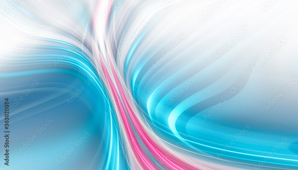 Fototapeta premium Abstract modern light background with smooth neon liquid lines. Light lines, bright background. Abstract acrylic fluid, stone cut.