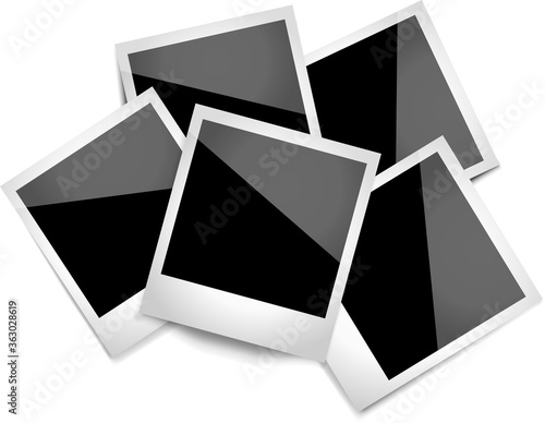 Vector isolated polaroid photo frames