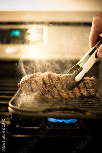 grilling meat