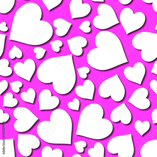 Love heart seamless repeat pattern background