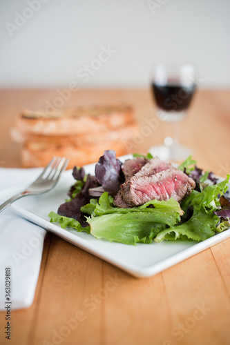steak salad
