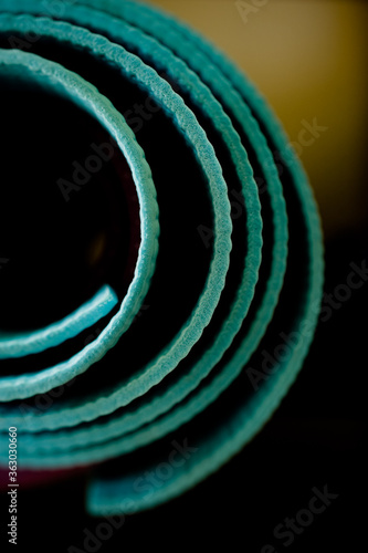 yoga mat rolled up