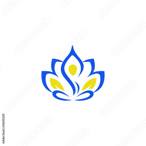 vector illustration of a yoga icon