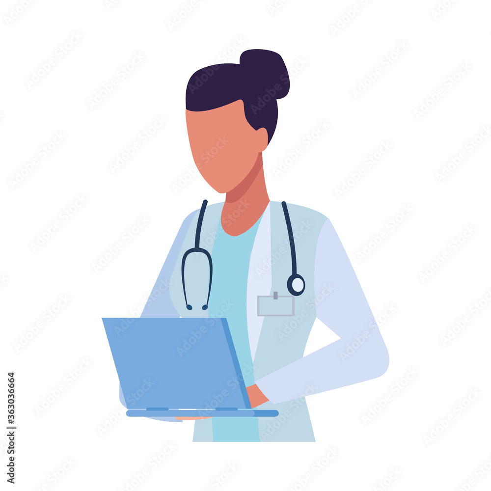 female doctor professional avatar character female doctor professional avatar character