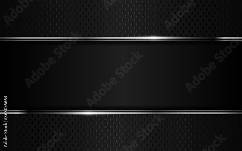 Creative luxury black and silver lines background design. Graphic design template.