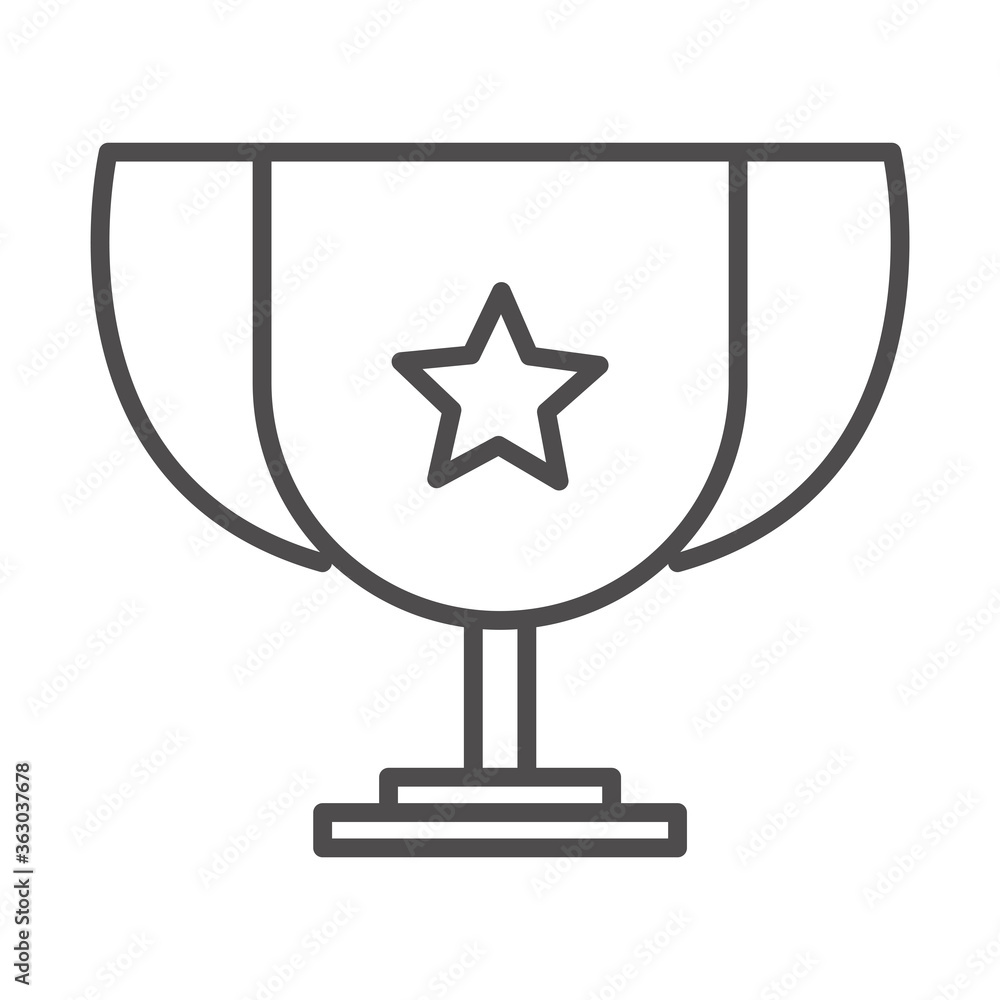 trophy award success competition line style icon trophy award success competition line style icon