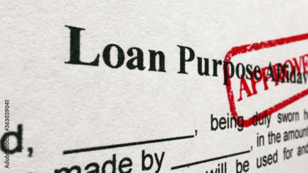 Loan purpose affidavit approved camera slide