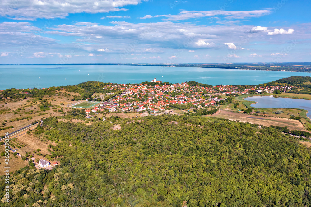 Hungary Balaton Tihany peninsula with small lake