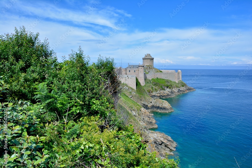The famous beautiful fortified castel of la Latte in Brittany. France