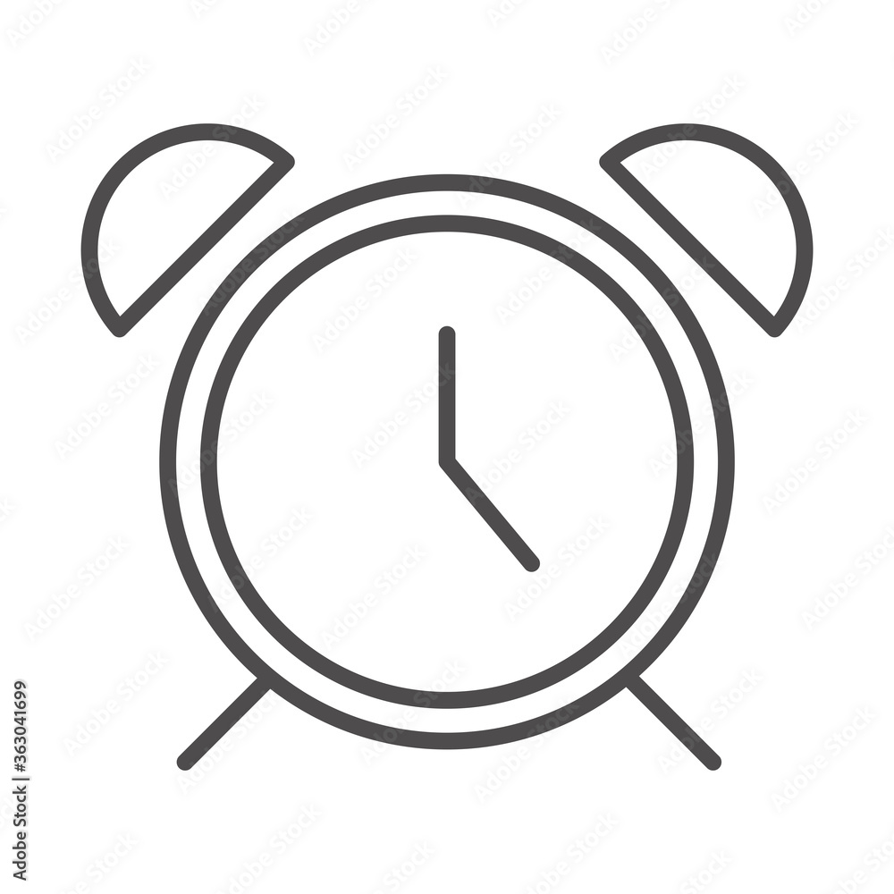 alarm clock time line style icon alarm clock time line style icon