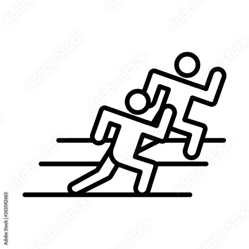 runners avatars figures line style icon
