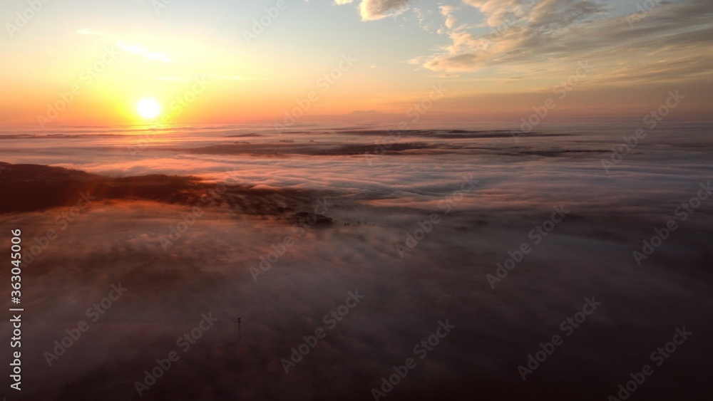 Sunrise over the fog
Drone shot