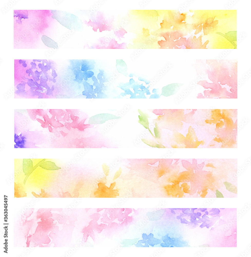 幻想的な水彩花柄の帯