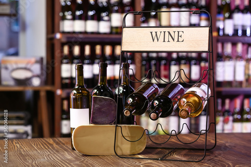 Holder with bottles of wine...