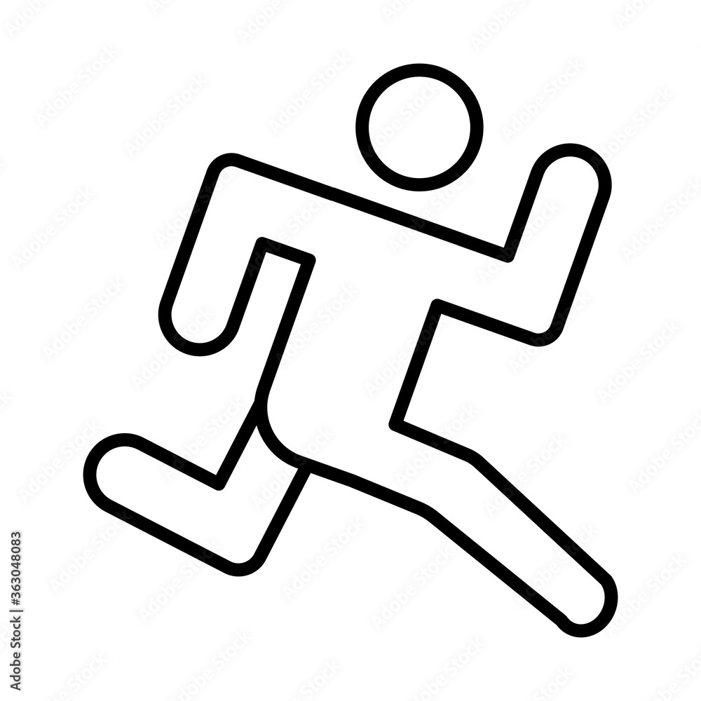runner avatar figure line style icon runner avatar figure line style icon