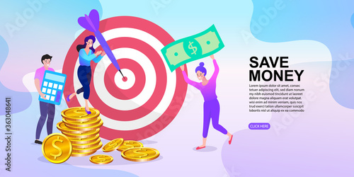 Safe Money On Piggy. Internet banking and earning concept. Successful investor or entrepreneur. Financial consulting, investment and savings. Modern vector illustration.