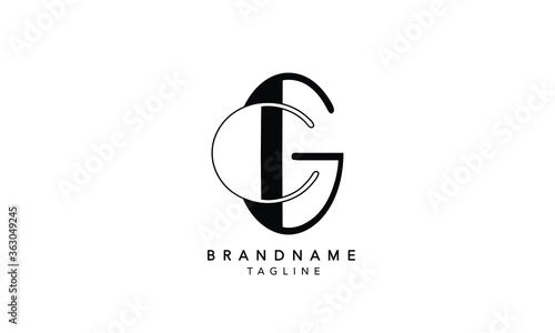 Alphabet letters Initials Monogram logo CG, GC, C and G