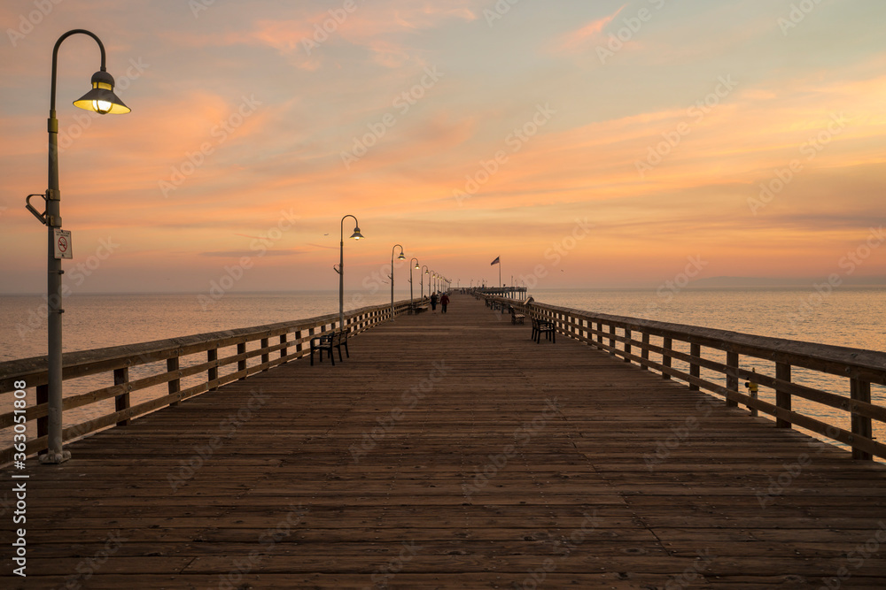 pier at sunset California