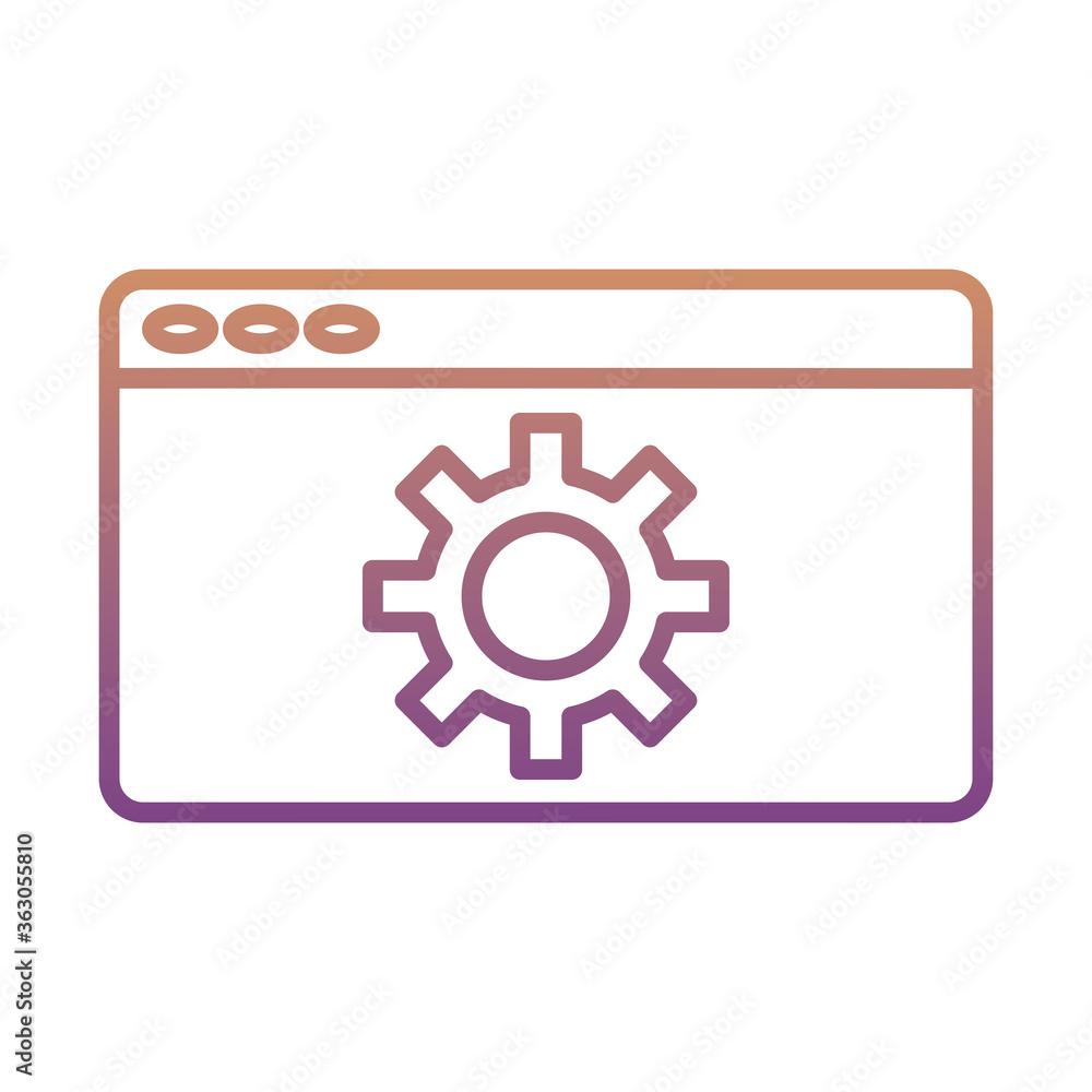 gear machine work in webpage template gradient line style icon gear machine work in webpage template gradient line style icon