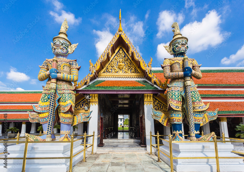 Wat Phra Kaew, Temple of the Emerald Buddha, Thailand.