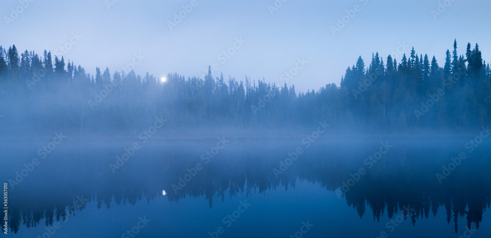Scenic View Of Lake In Forest Against Sky