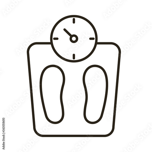 scale balance measure weight line style icon