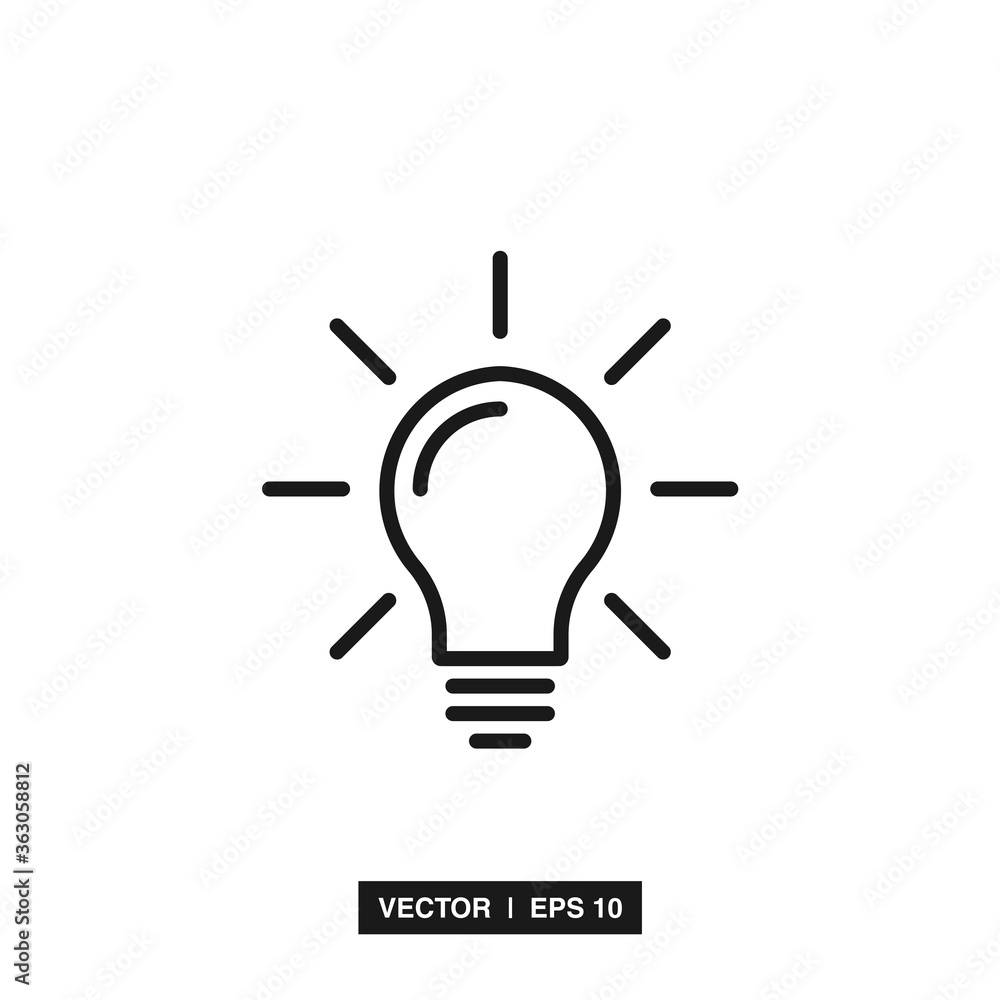 Light bulb idea creative icon Light bulb idea creative icon