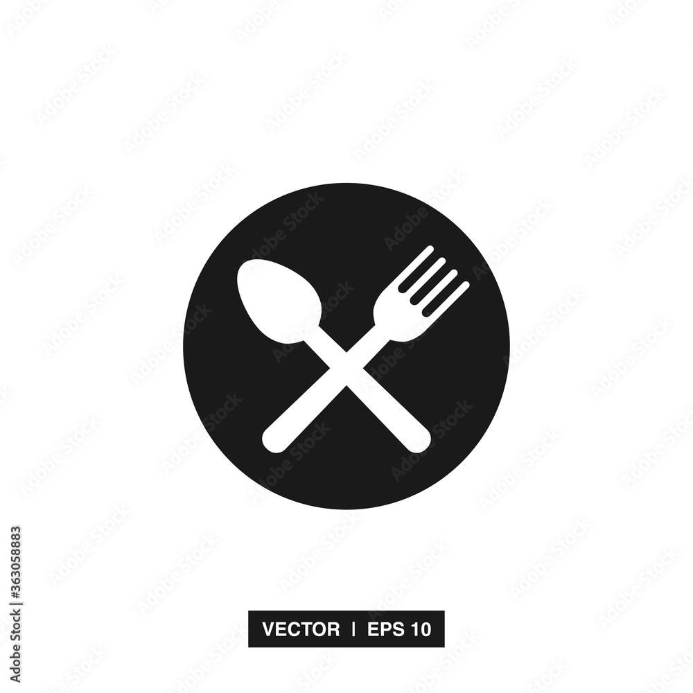 Fork spoon restaurant food icon Fork spoon restaurant food icon