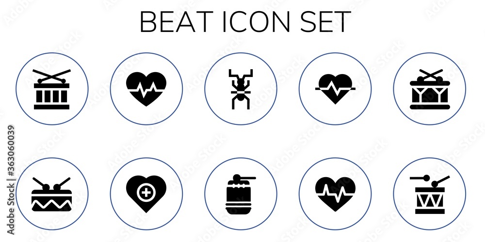 beat icon set