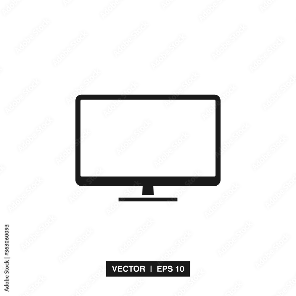 Computer, desktop, monitor icon Computer, desktop, monitor icon