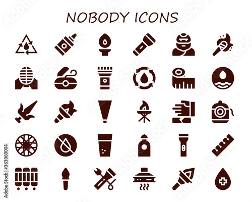 Modern Simple Set of nobody Vector filled Icons