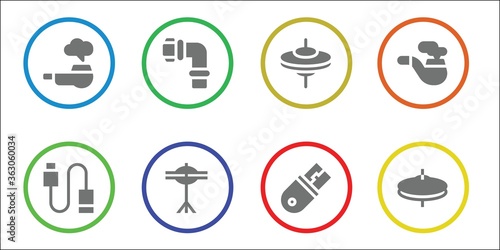 Modern Simple Set of connector Vector filled Icons