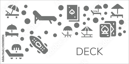 Modern Simple Set of deck Vector filled Icons