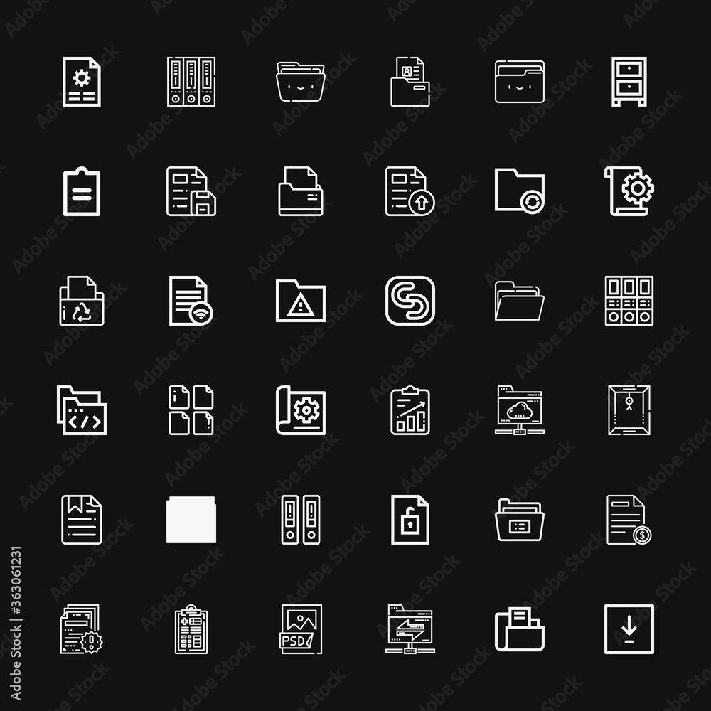 Editable 36 archive icons for web and mobile Editable 36 archive icons for web and mobile