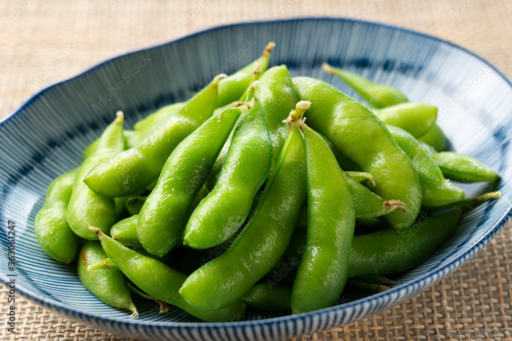 Japanese edamame close-up photo Japanese edamame close-up photo
