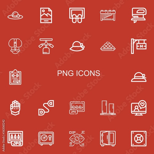 Editable 22 png icons for web and mobile