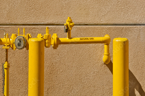 Obraz na plátně Bollards, Steel Posts protect gasline