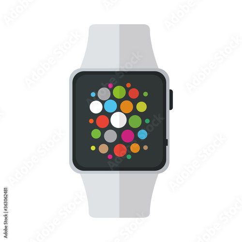 Isolated digital smartwatch vector design