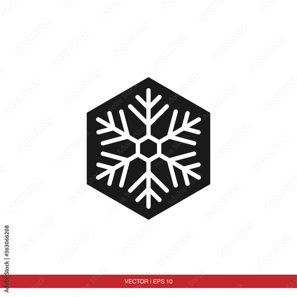 Snow flower icon vector Snow flower icon vector