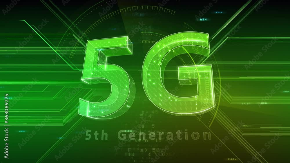 5G Digital Network technology 5th generation mobile communication concept Background