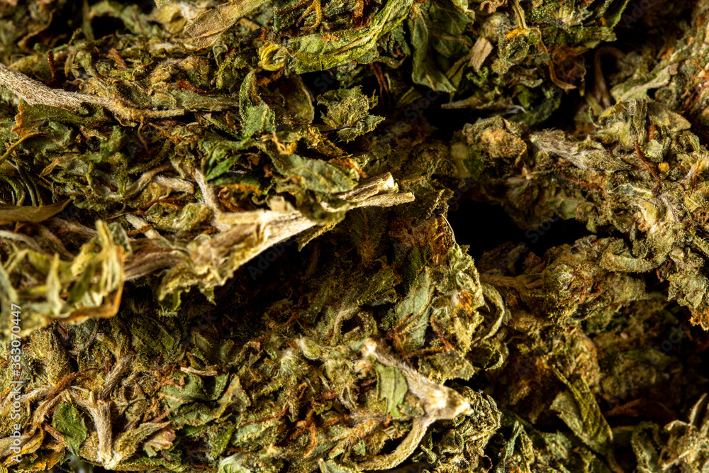 Macro shoot of dry marijuana Macro shoot of dry marijuana