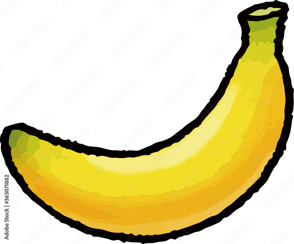 バナナの手描きベクターイラスト