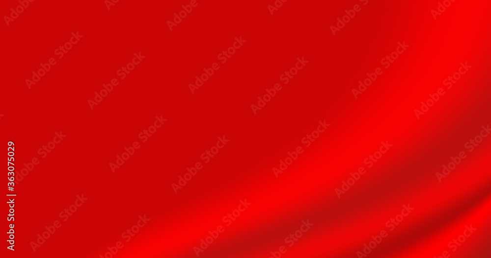 abstract red smooth rippled silk as soft fabric texture background for decorative design 