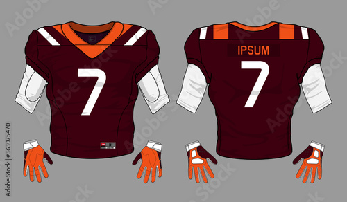 football jersey uniform template set kit	