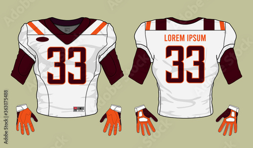 football jersey uniform template set kit	